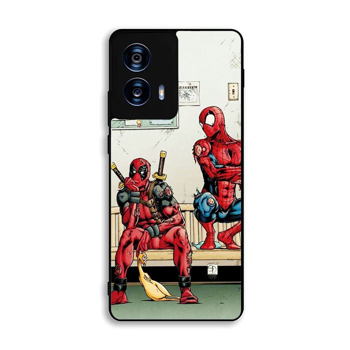 Funny Spiderman and Deadpool Motorola Moto G Power 5G 2024 Case DC7025