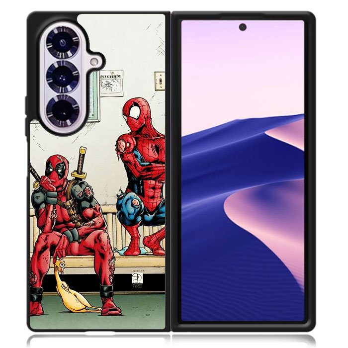 Funny Spiderman And Deadpool Samsung Galaxy Z Fold 7 Case DC0668