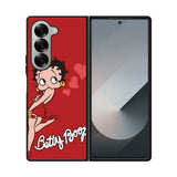 Betty Boop Red Background Samsung Galaxy Z Fold 7 5G Case