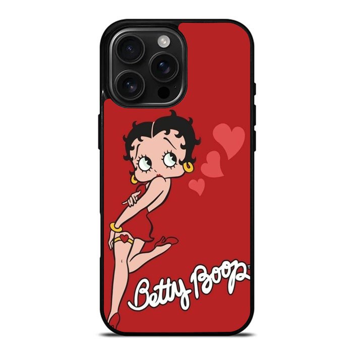 Betty Boop Red Background iPhone 16 Pro Case DC0180