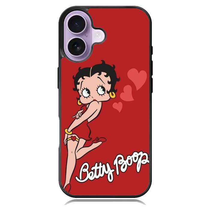 Betty Boop Red Background iPhone 16 Case DC0180