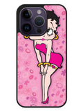 Betty Boop Pink Background flowers Google iPhone 14 Pro Case BLN1885