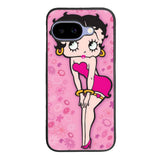 Betty Boop Pink Background Flowers Google Pixel 10A Case DC0179