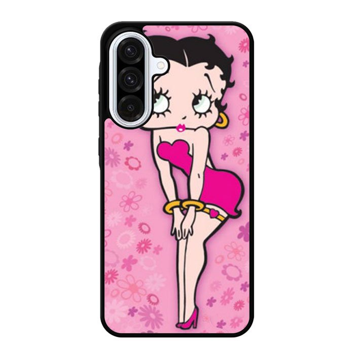 Betty Boop Pink Background Flowers Samsung Galaxy A16 Case DC0179