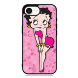 Betty Boop Pink Background Flowers iPhone 16e Case DC0179