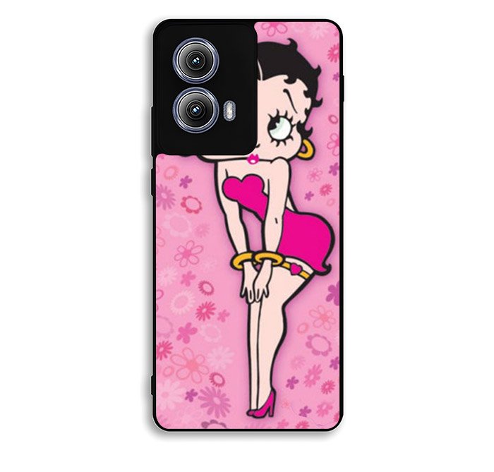 Betty Boop Pink Background flowers Motorola Moto Edge 2024 Case DC5628
