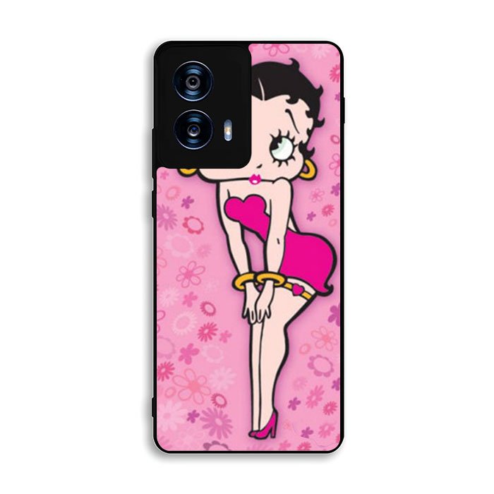 Betty Boop Pink Background flowers Motorola Moto G Power 5G 2024 Case DC5628
