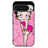 Betty Boop Pink Background Flowers Google Pixel 9 Pro XL Case DC0179