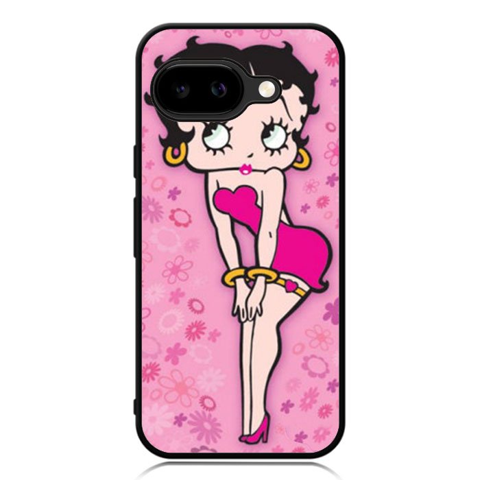 Betty Boop Pink Background Flowers Google Pixel 9A Case DC0179
