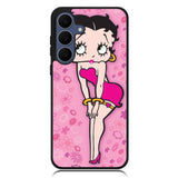 Betty Boop Pink Background Flowers Samsung Galaxy S25 FE DC0179