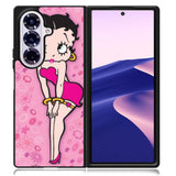 Betty Boop Pink Background Flowers Samsung Galaxy Z Fold 7 Case DC0179