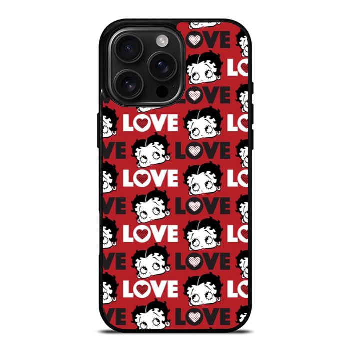 Betty Boop Love Cute Red iPhone 16 Pro Max Case DC0178