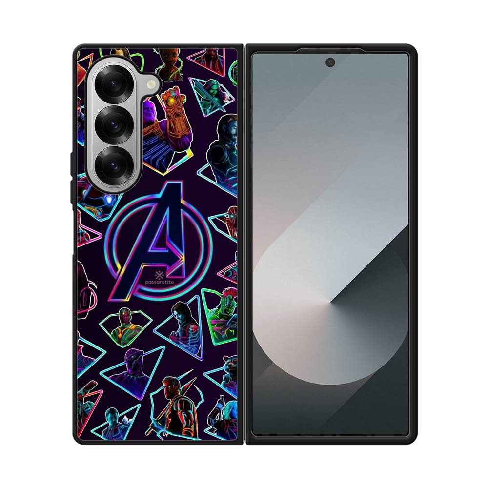Avengers Logo And All Hero Samsung Galaxy Z Fold 7 5G Case
