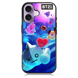 BTS Bt21 Galaxy iPhone 16 Case DC0249