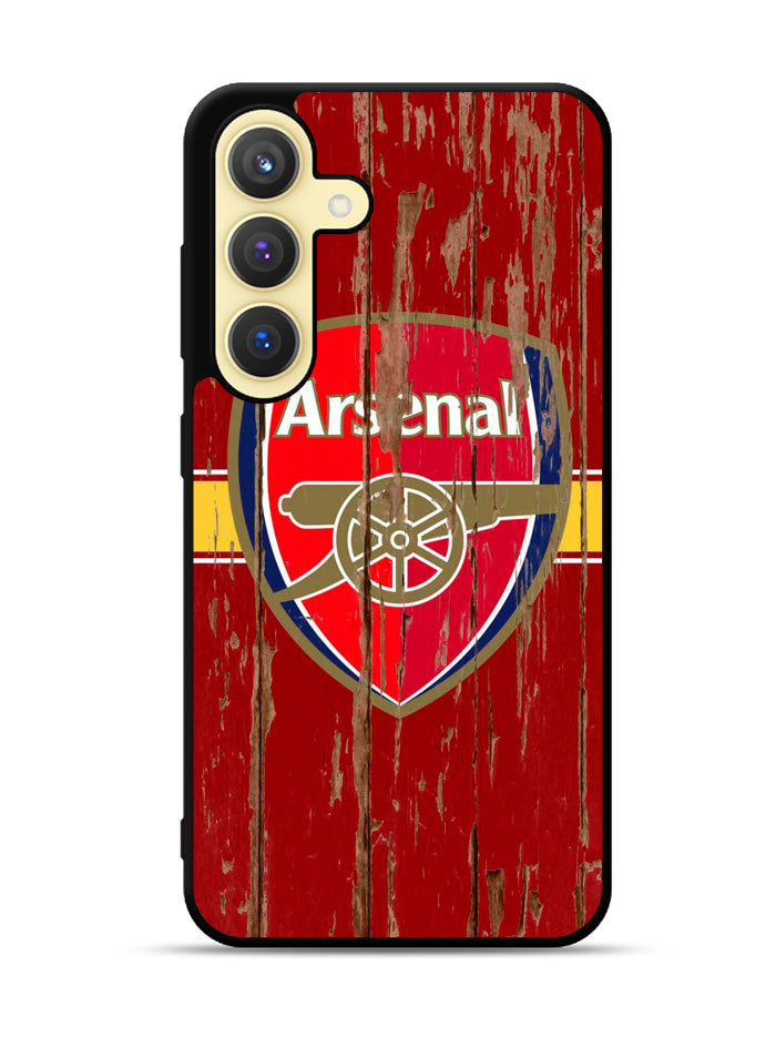 Arsenal Logo In The Wood Samsung Galaxy S24 Plus 5G , Samsung Galaxy S24+ 5G Case