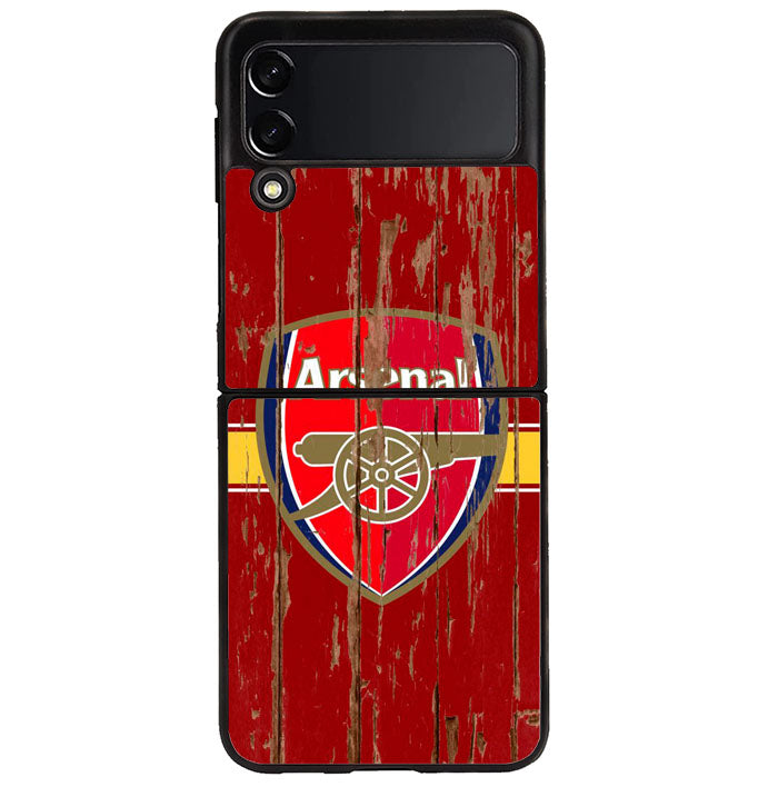 Arsenal Logo In The Wood Samsung Galaxy Z Flip 4 5G 2022 Case