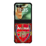 Arsenal Logo In The Wood Motorola Moto RAZR 2025 Case