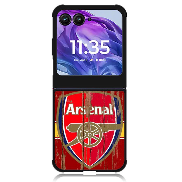 Arsenal Logo In The Wood Motorola Moto Razr Plus 2024 , Moto Razr+ 2024 Case