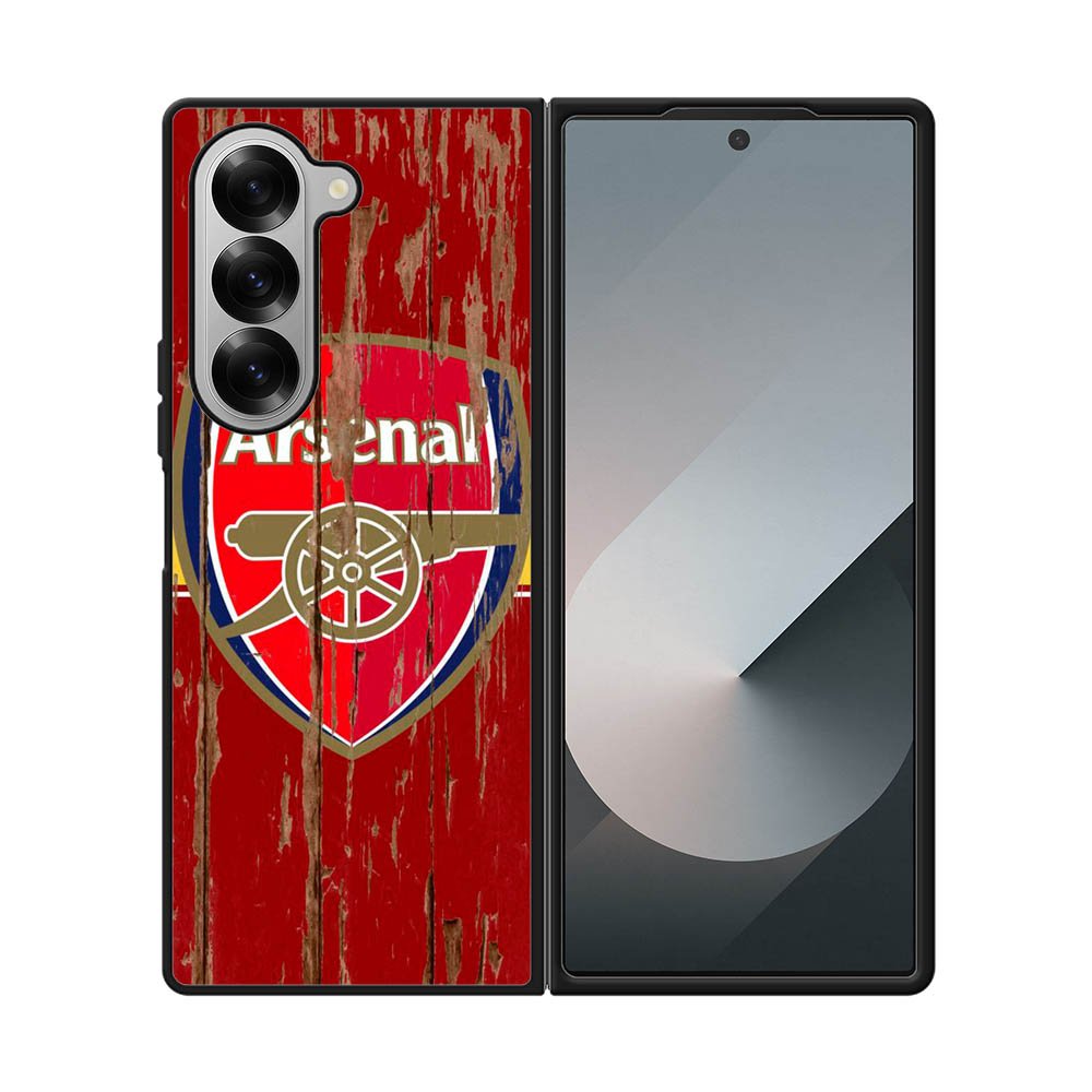 Arsenal Logo In The Wood Samsung Galaxy Z Fold 7 5G Case