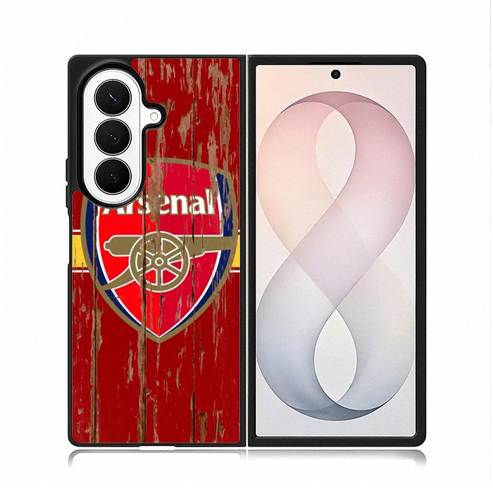 Arsenal Logo In The Wood Samsung Galaxy Z Fold 8 Ultra Case