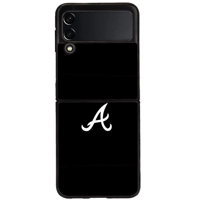 Atlanta braves logo black Samsung Galaxy Z Flip 4 5G 2022 Case