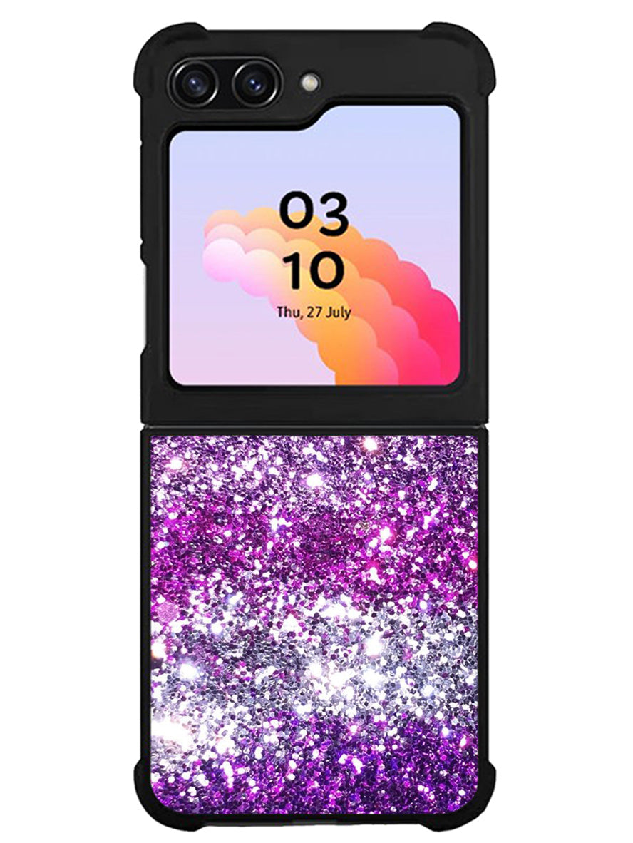 Pink Purple Silver Bling Sparkling Sparkles Samsung Galaxy Z Flip 5 5G 2023 Case