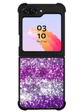 Pink Purple Silver Bling Sparkling Sparkles Samsung Galaxy Z Flip 5 5G 2023 Case