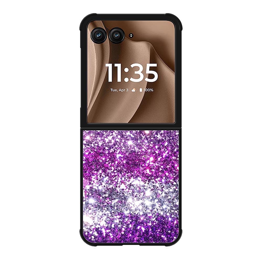 Pink Purple Silver Bling Sparkling Sparkles Motorola Moto RAZR Plus 2025 Case