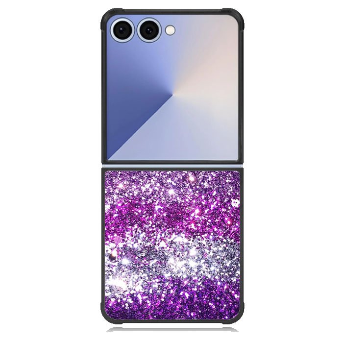 Pink Purple Silver Bling Sparkling Sparkles Samsung Galaxy Z Flip 7 Case DC1437