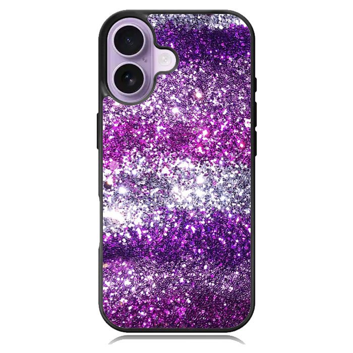 Pink Purple Silver Bling Sparkling Sparkles iPhone 16 Plus Case DC1437