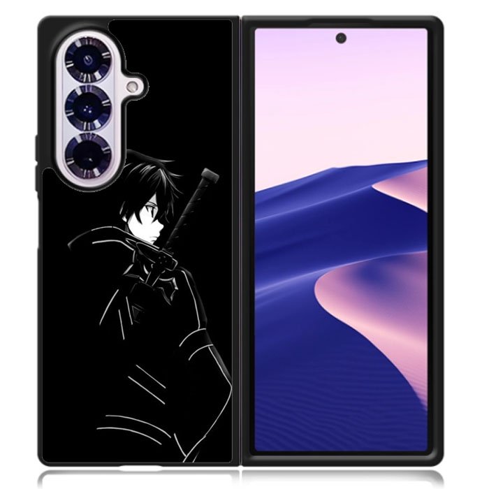Sword Art Online Kirito Silouete Anime Lovers Samsung Galaxy Z Fold 7 Case DC1814
