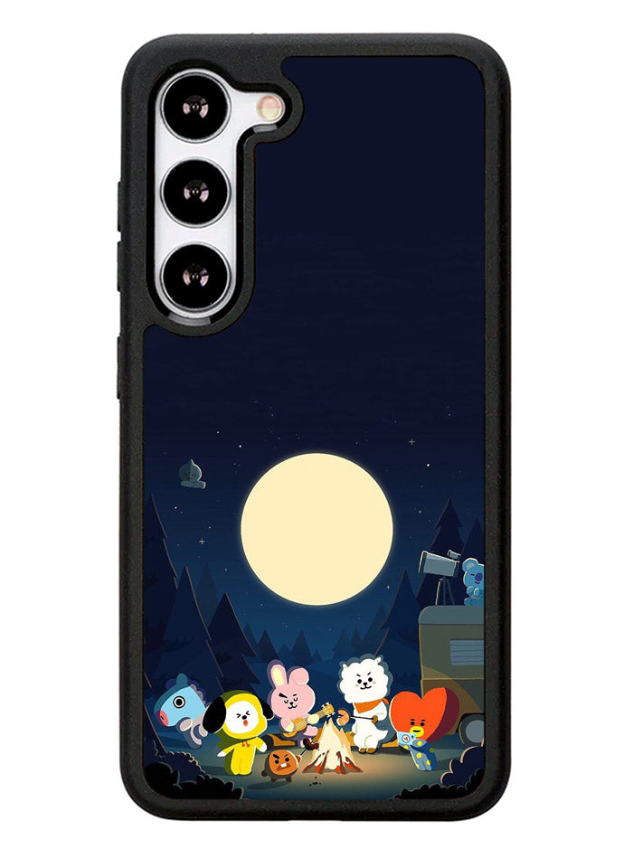 BTS BT21 Team Camping In Forest Samsung Galaxy S23 Plus 5G / Samsung Galaxy S23+ 5G Case