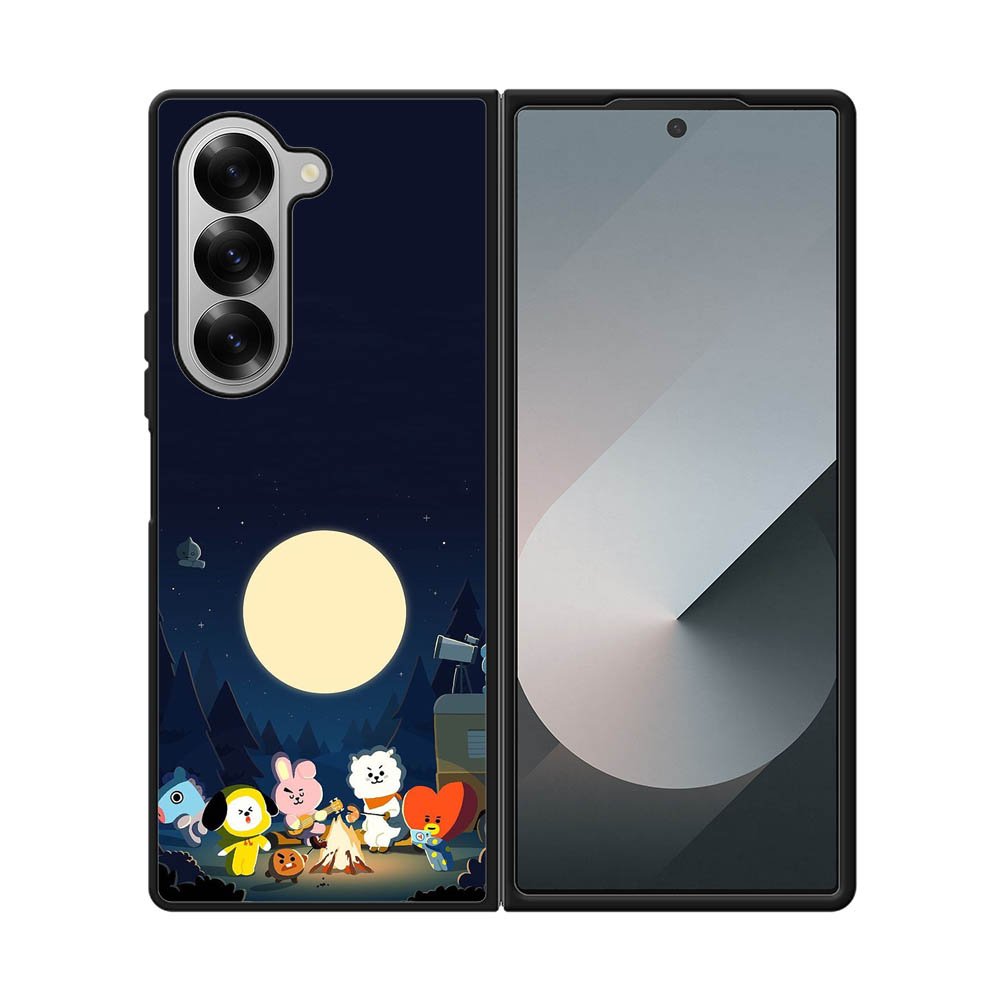 BTS BT21 Team Camping In Forest Samsung Galaxy Z Fold 7 5G Case