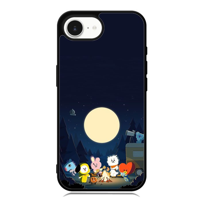BTS Bt21 Team Camping In Forest iPhone 16e Case DC0253