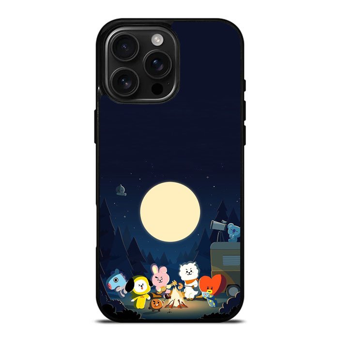 BTS Bt21 Team Camping In Forest iPhone 16 Pro Case DC0253