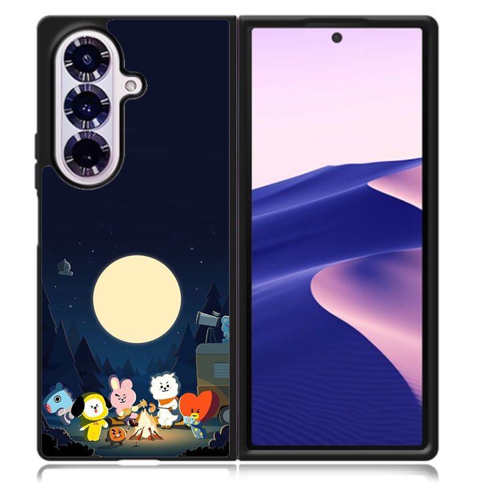 BTS Bt21 Team Camping In Forest Samsung Galaxy Z Fold 7 Case DC0253