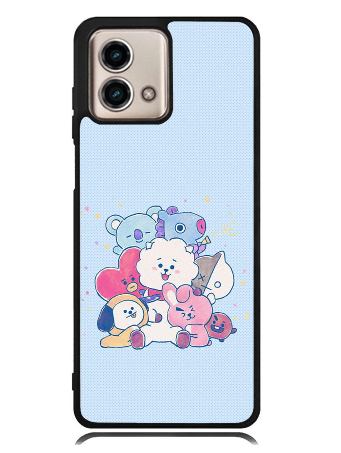 BTS BT21 Blue Texture Motorola Moto G Stylus 5G 2023 Case