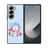 BTS BT21 Blue Texture Samsung Galaxy Z Fold 7 5G Case
