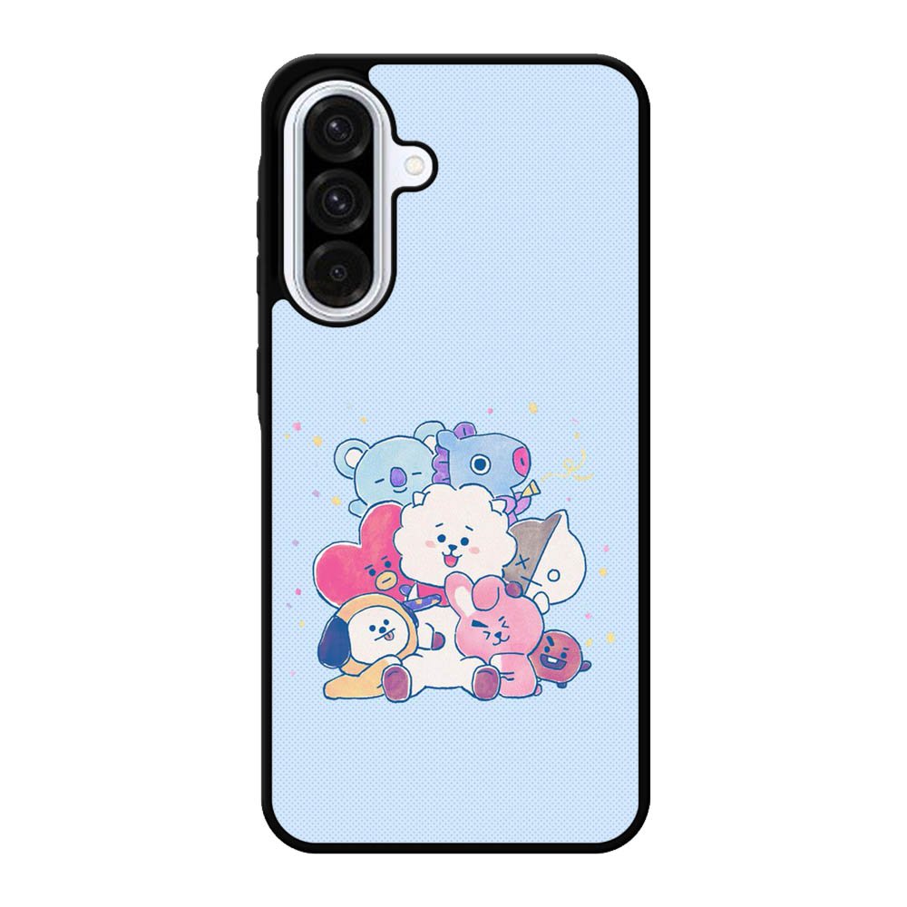 BTS BT21 Blue Texture Samsung Galaxy A56 Case DC0722