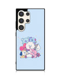 BTS BT21 Blue Texture Samsung Galaxy S25 Ultra 5G Case