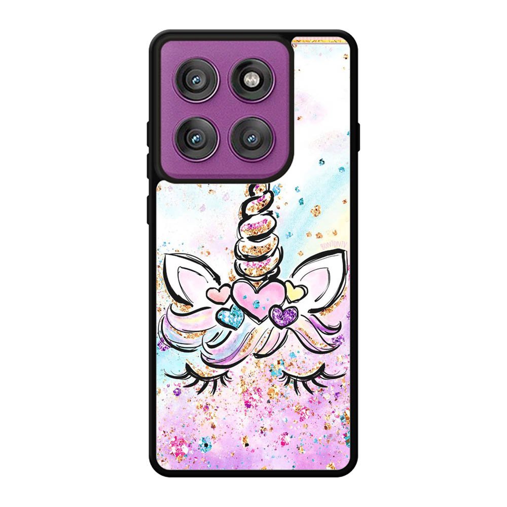 Cute Unicorn Sparkling Motorola Moto Edge 60 Pro Case