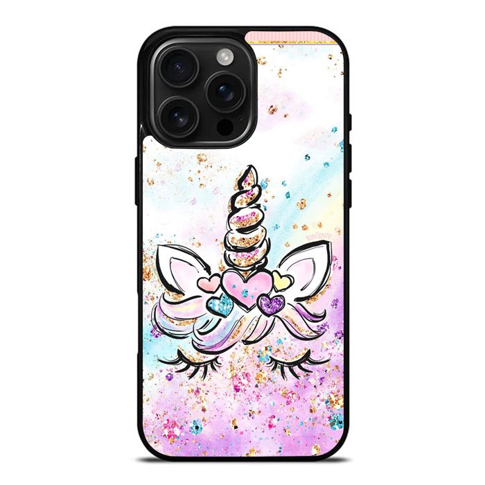 Cute Unicorn Sparkling iPhone 16 Pro Case DC0419