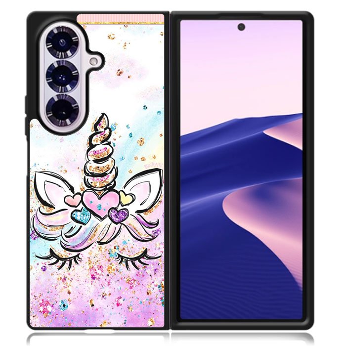 Cute Unicorn Sparkling Samsung Galaxy Z Fold 7 Case DC0419