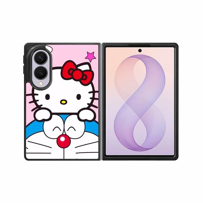 Doraemon And Hello Kitty Love Samsung Galaxy Z Fold 8 Case DC0546