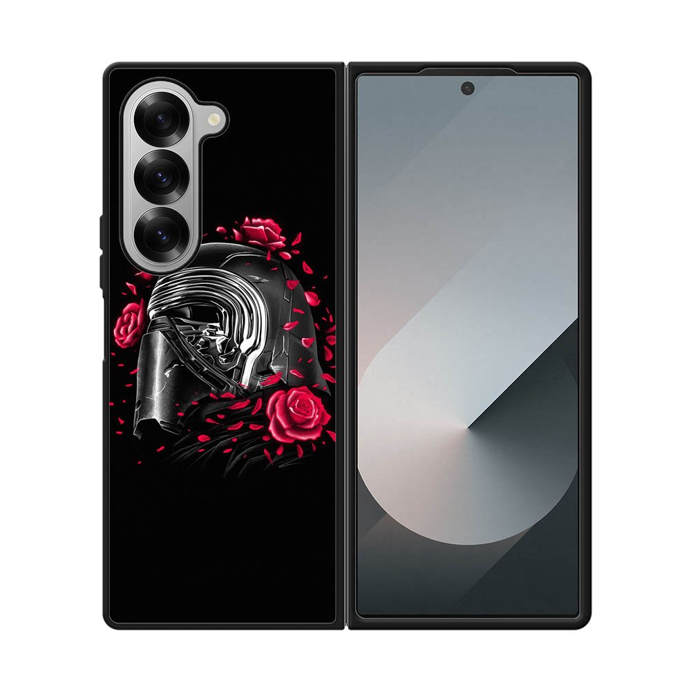 Star Wars Kylo Ren Helmet and Roses Samsung Galaxy Z Fold 7 5G Case