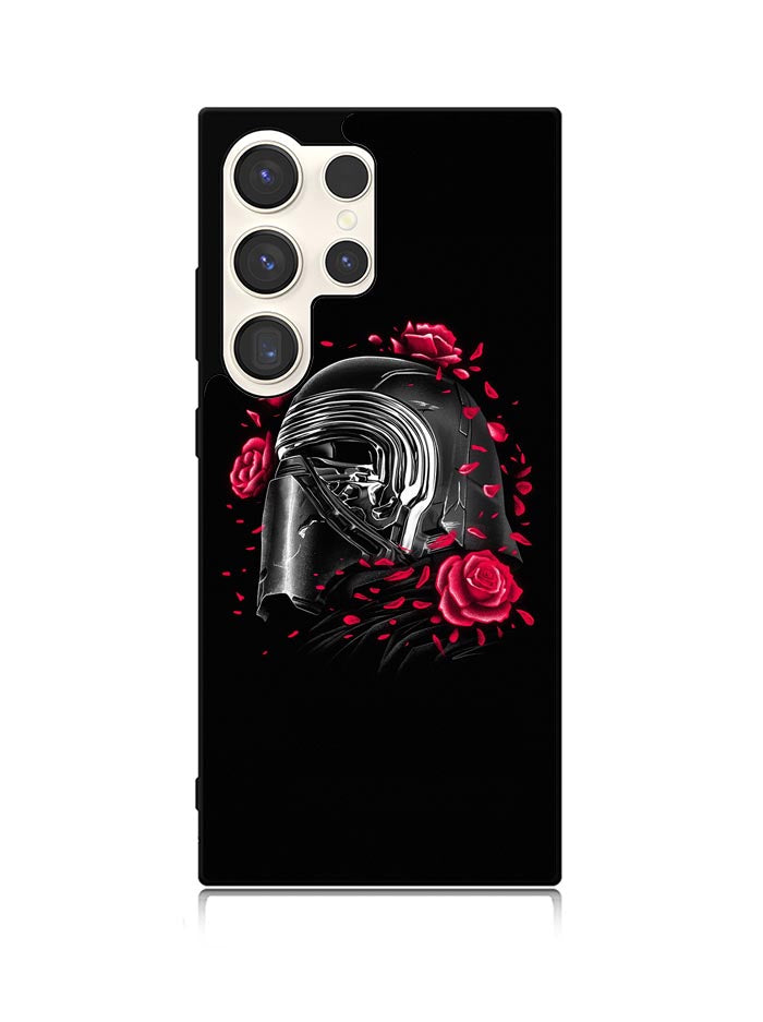 Star Wars Kylo Ren Helmet and Roses Samsung Galaxy S25 Ultra 5G Case