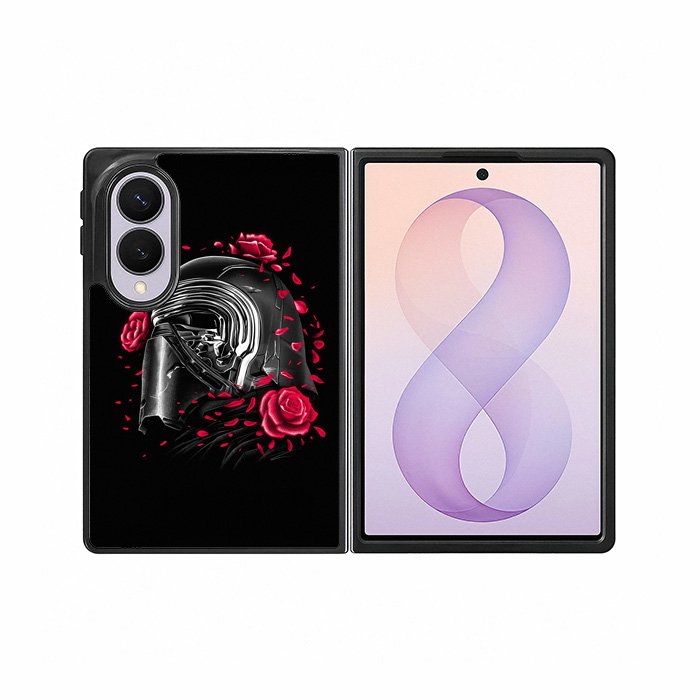Star Wars Kylo Ren Helmet And Roses Samsung Galaxy Z Fold 8 Case DC1752