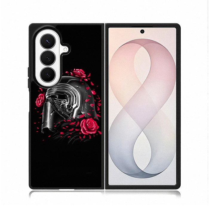 Star Wars Kylo Ren Helmet And Roses Samsung Galaxy Z Fold 8 Ultra Case DC1752