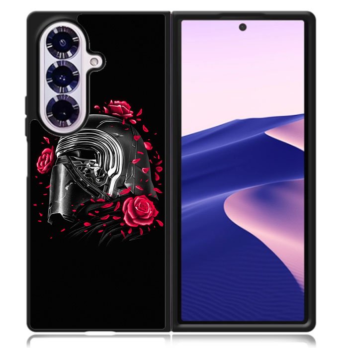 Star Wars Kylo Ren Helmet And Roses Samsung Galaxy Z Fold 7 Case DC1752