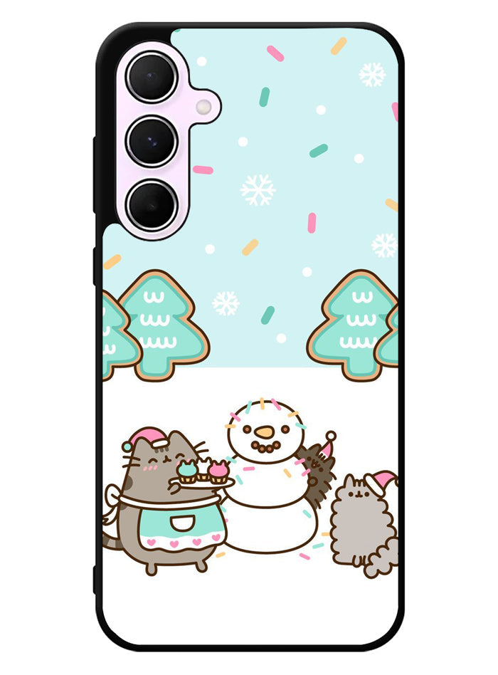 Pusheen The Cat Snow Winter Samsung Galaxy A55 5G Case